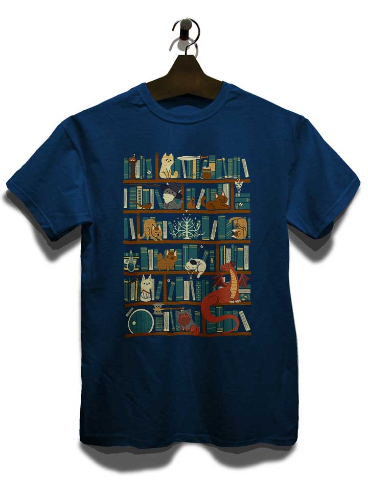 cats-bookshelf-t-shirt dunkelblau 3