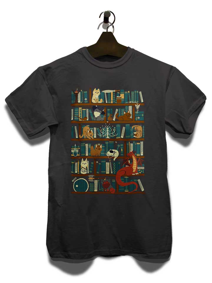cats-bookshelf-t-shirt dunkelgrau 3