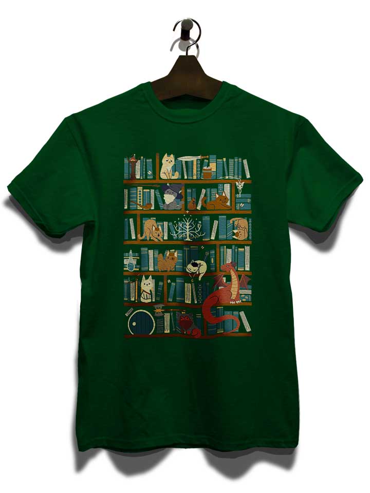cats-bookshelf-t-shirt dunkelgruen 3