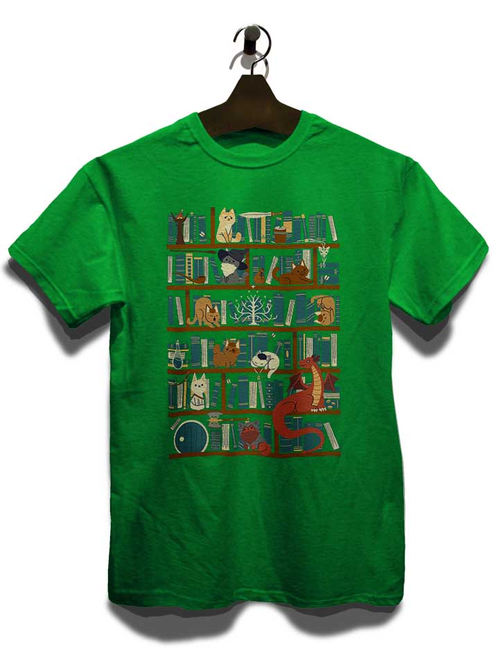 cats-bookshelf-t-shirt gruen 3
