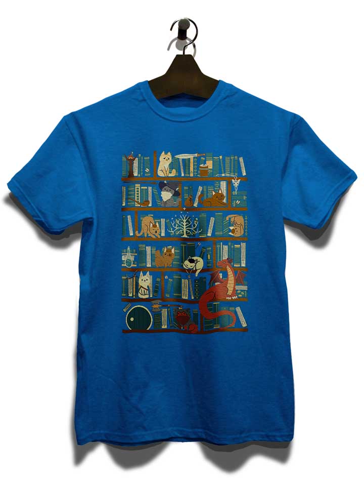 cats-bookshelf-t-shirt royal 3