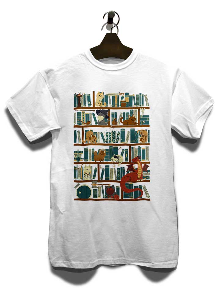cats-bookshelf-t-shirt weiss 3