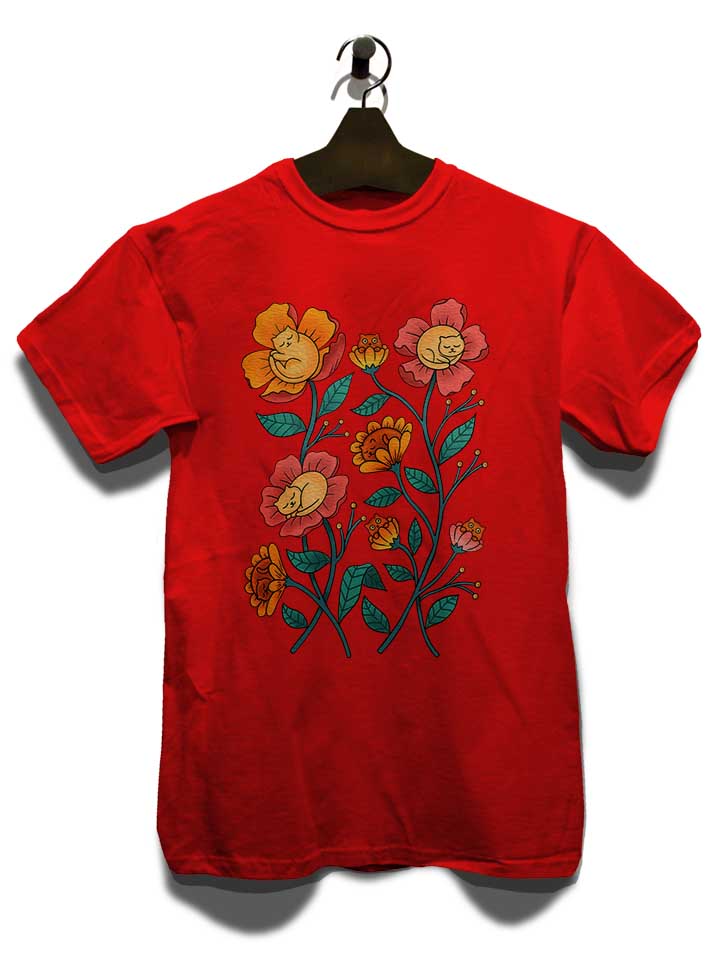 cats-flowers-t-shirt rot 3