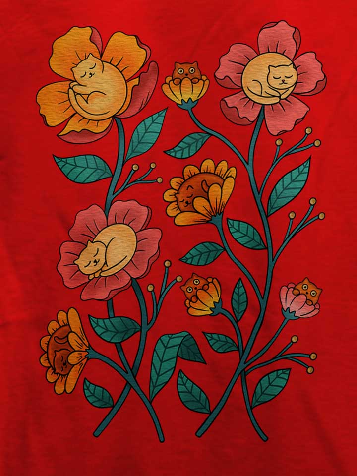 cats-flowers-t-shirt rot 4