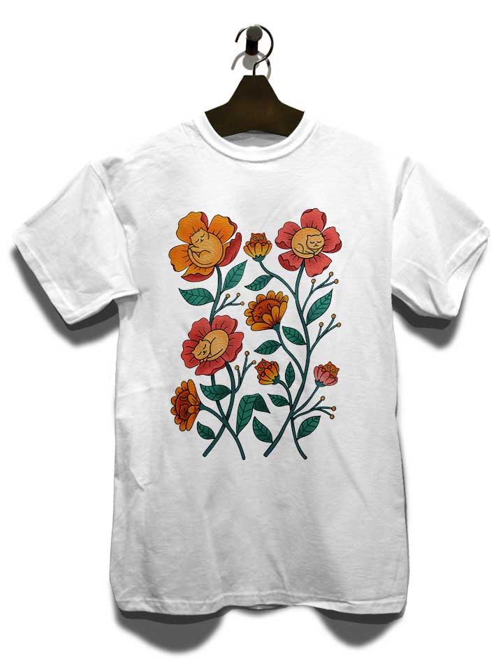 cats-flowers-t-shirt weiss 3