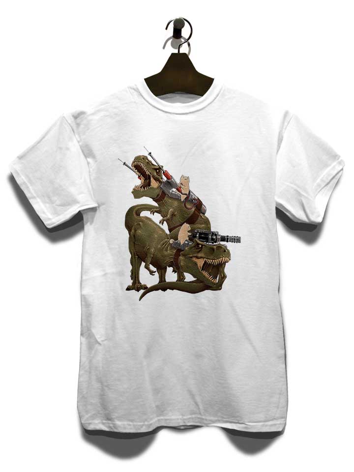 cats-riding-t-rexs-t-shirt weiss 3