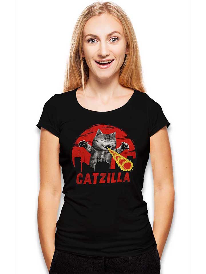 catzilla-damen-t-shirt schwarz 2