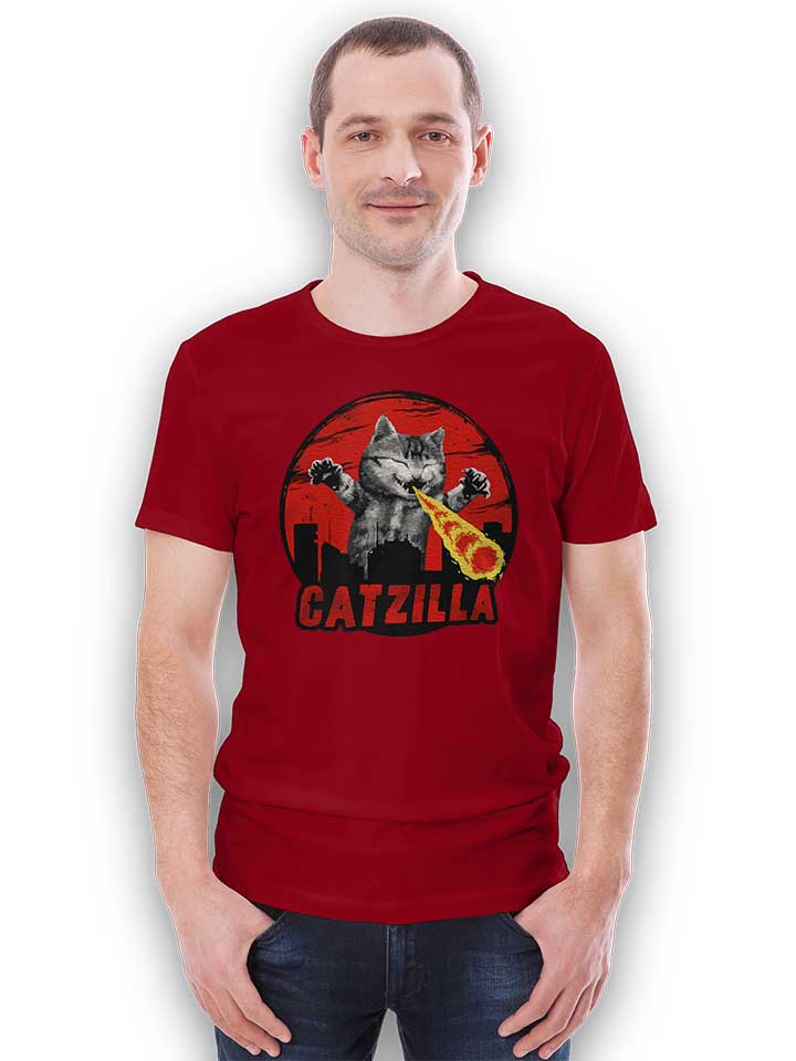 catzilla-t-shirt bordeaux 2
