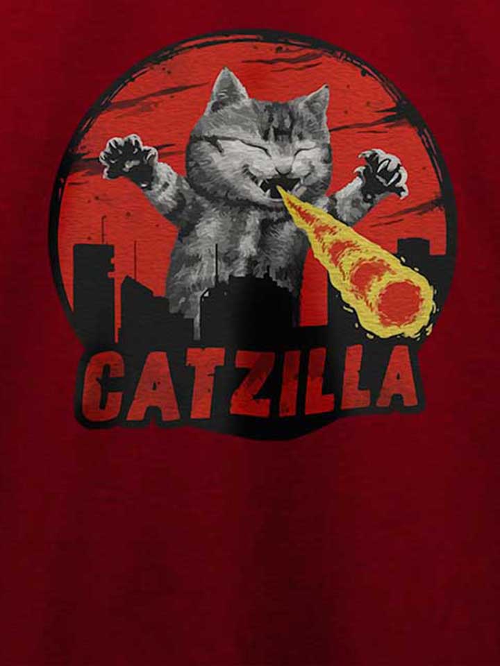 catzilla-t-shirt bordeaux 4