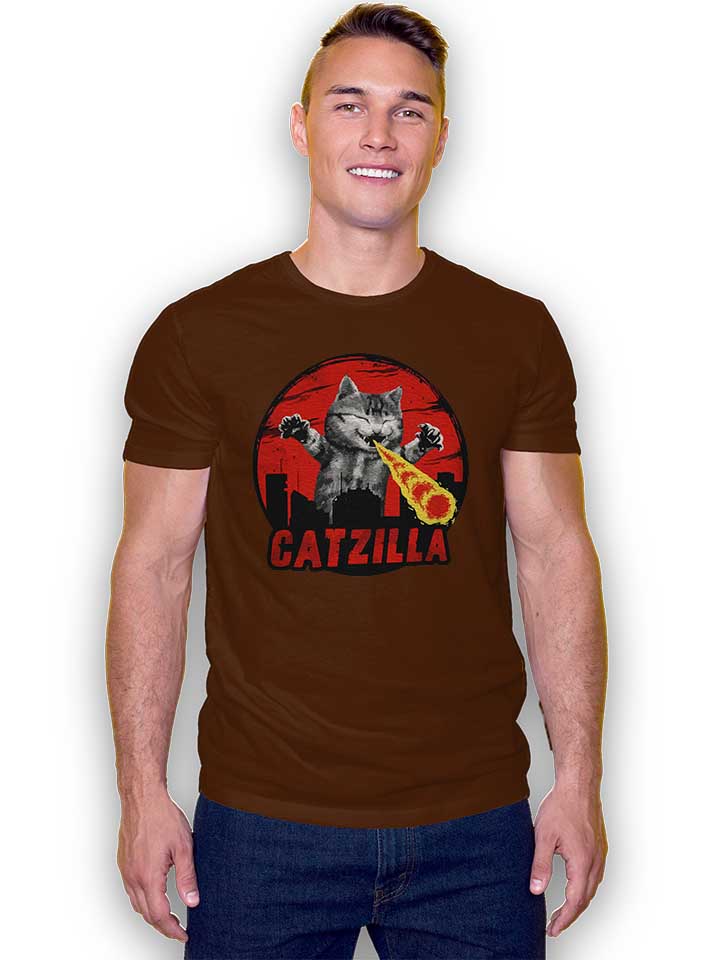 catzilla-t-shirt braun 2