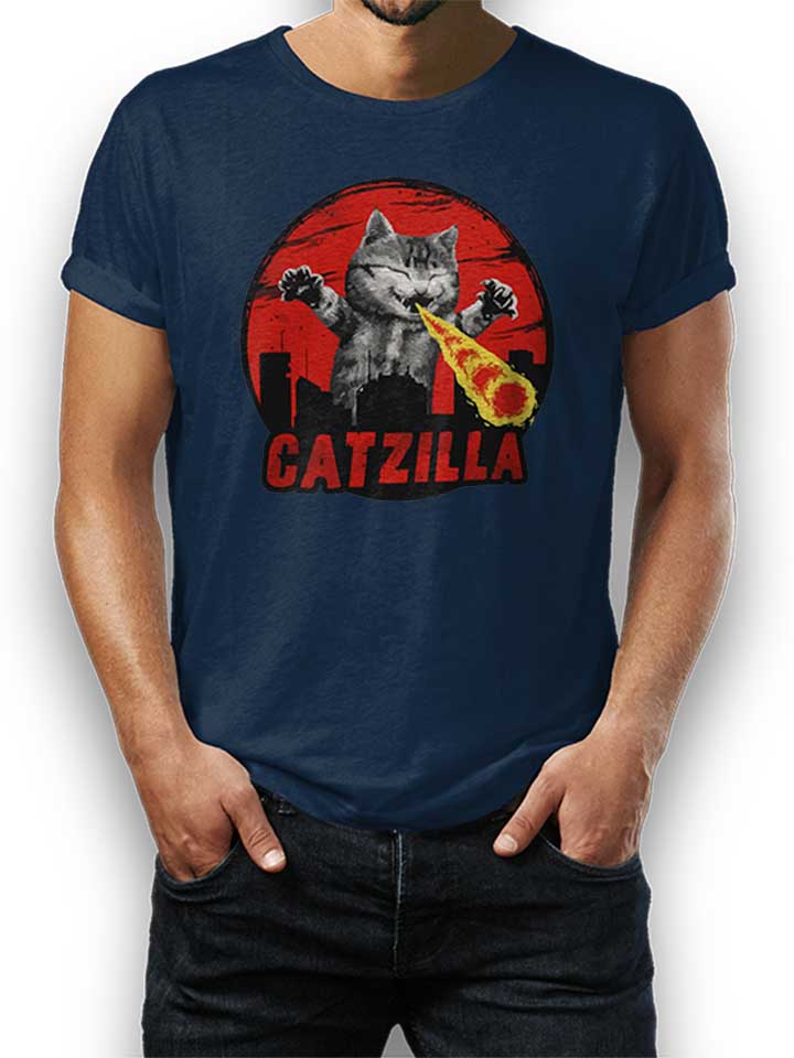 catzilla-t-shirt dunkelblau 1