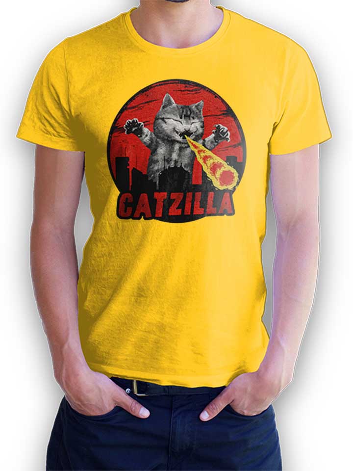 Catzilla T-Shirt gelb L