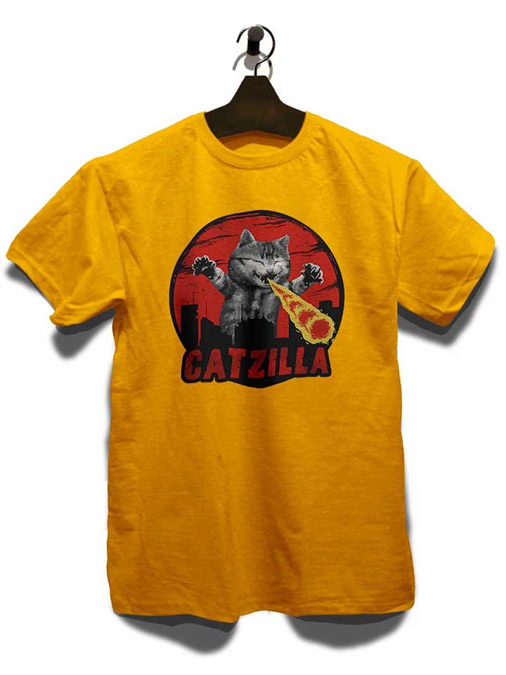 catzilla-t-shirt gelb 3
