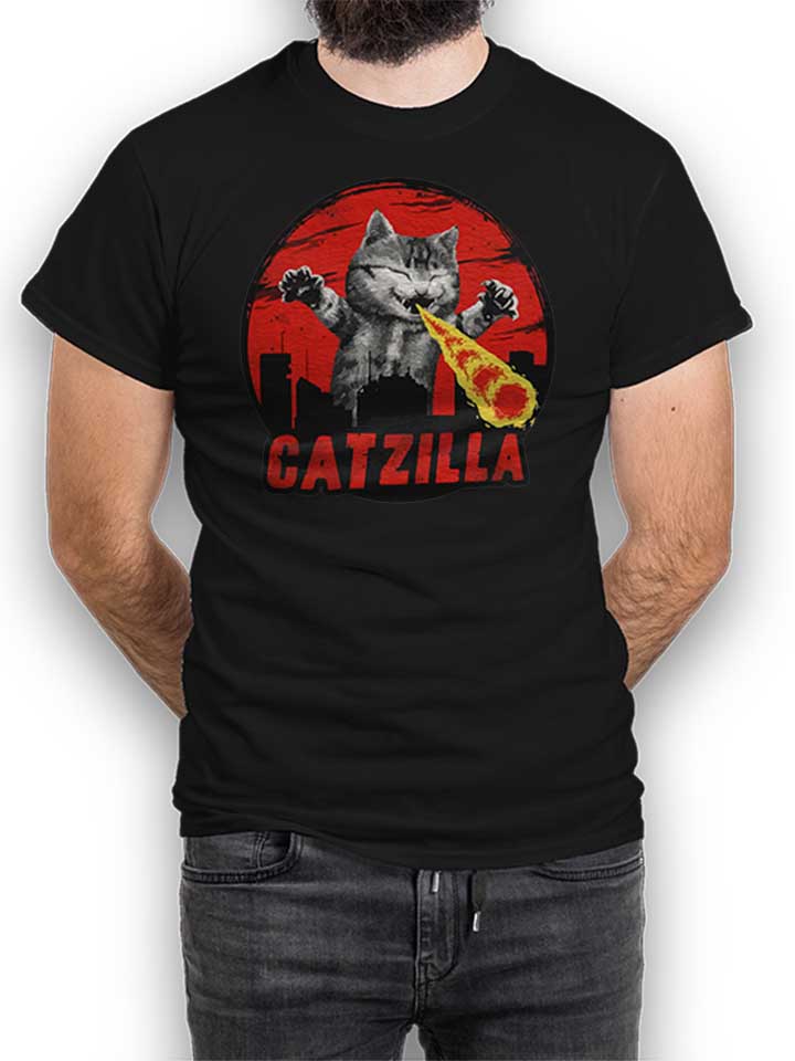 catzilla-t-shirt schwarz 1