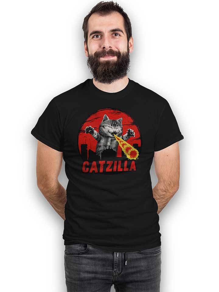catzilla-t-shirt schwarz 2