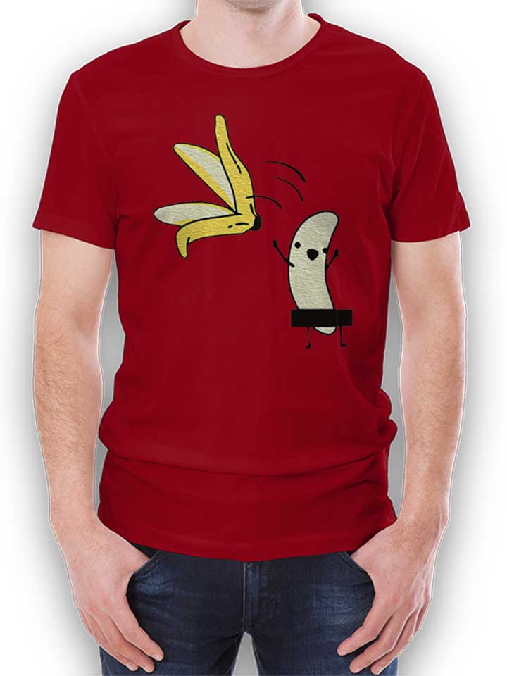 Censored Banana T-Shirt maroon L