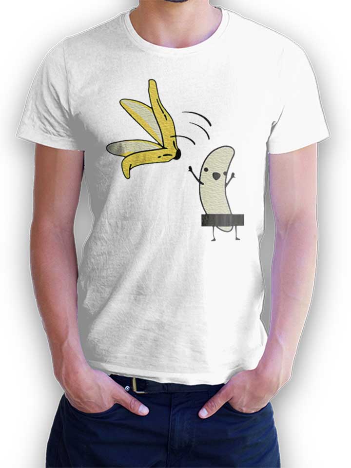Censored Banana T-Shirt bianco L