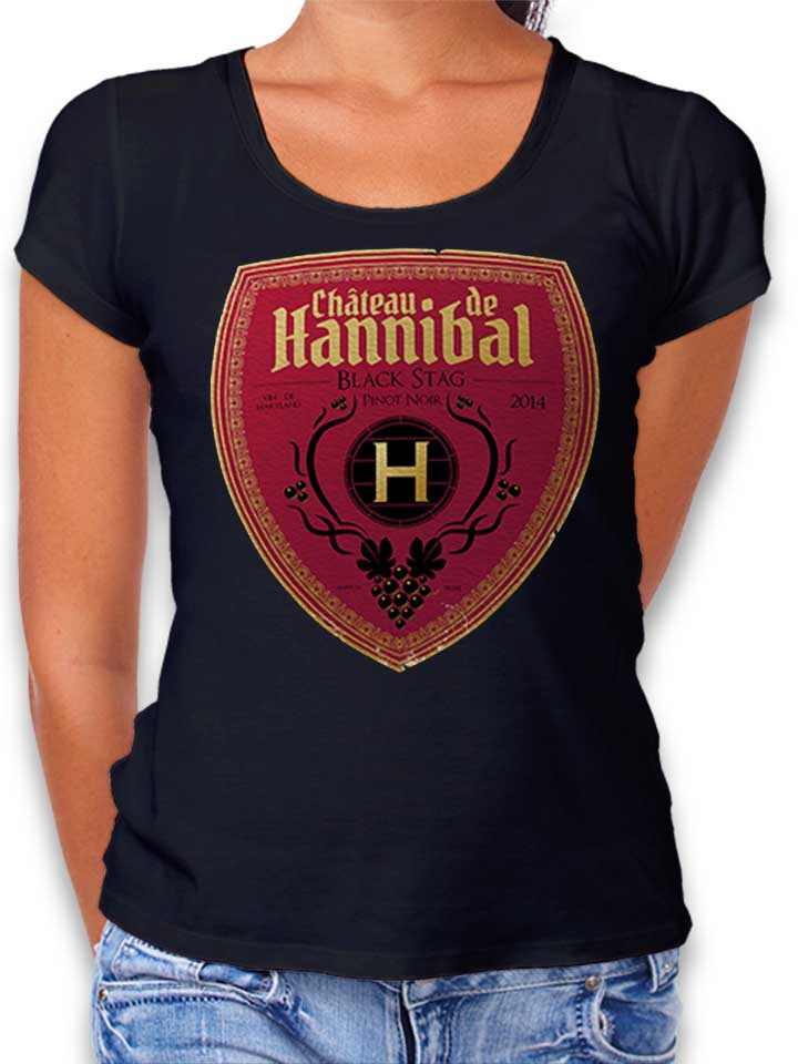 Chateau De Hannibal Damen T-Shirt schwarz L