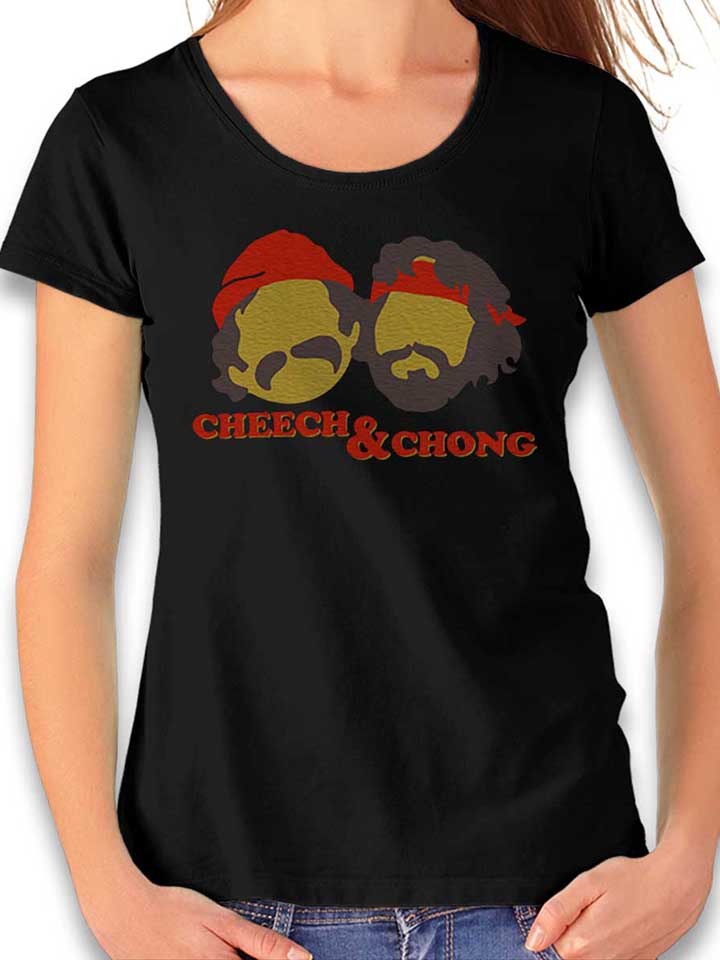 cheech-n-chong-damen-t-shirt schwarz 1