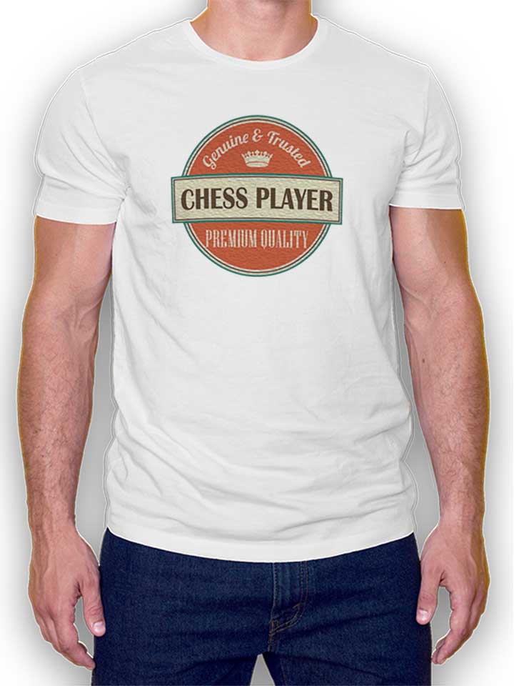 chess-player-vintage-logo-t-shirt weiss 1