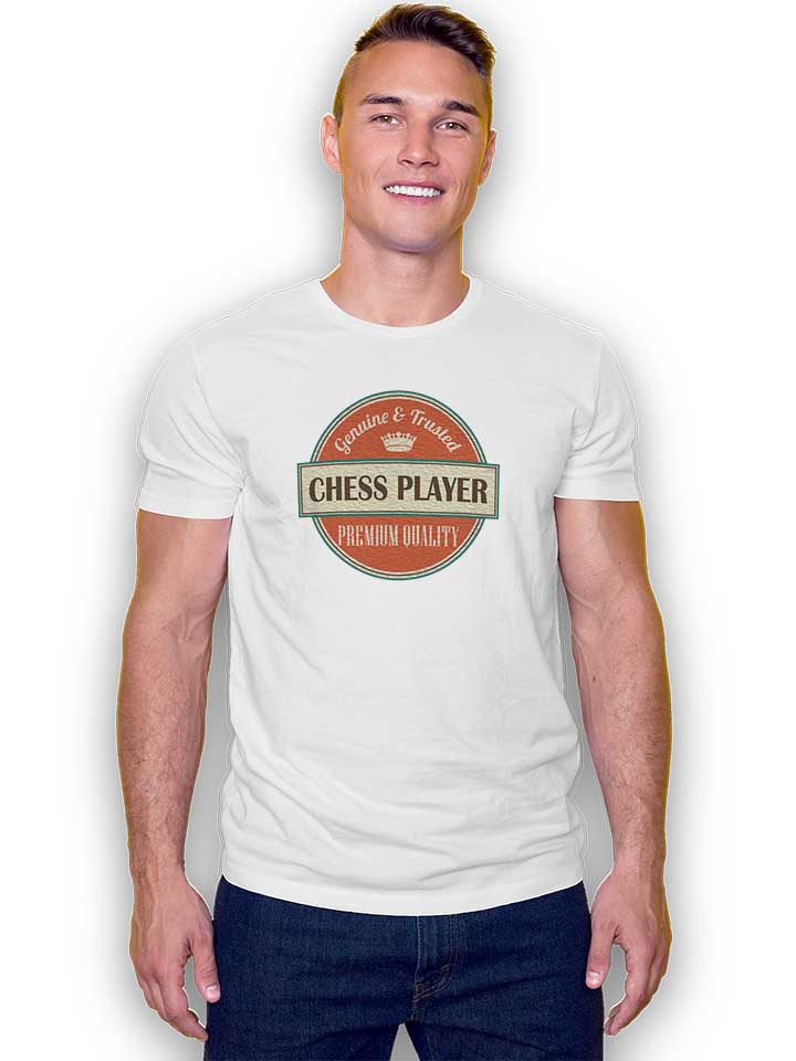 chess-player-vintage-logo-t-shirt weiss 2