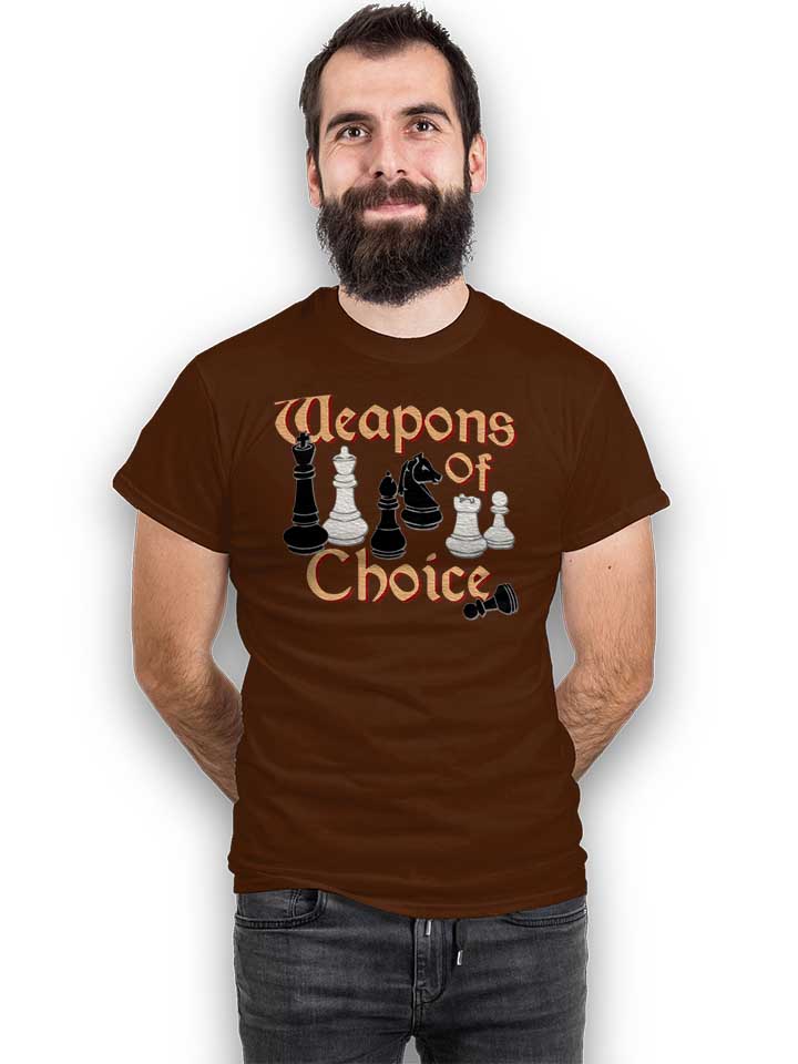 chess-weapons-of-choice-t-shirt braun 2