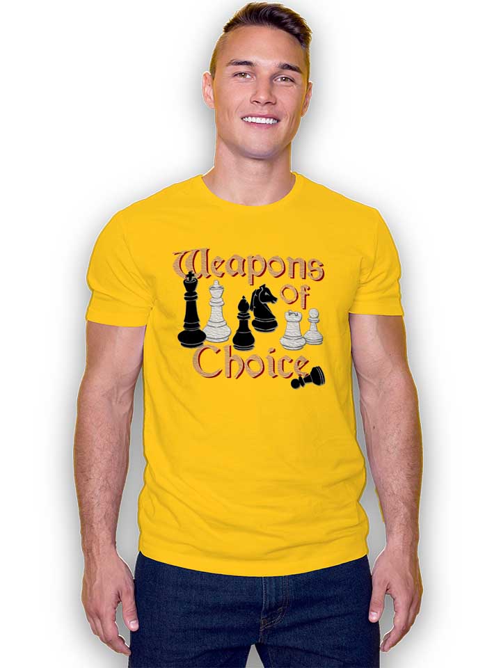 chess-weapons-of-choice-t-shirt gelb 2