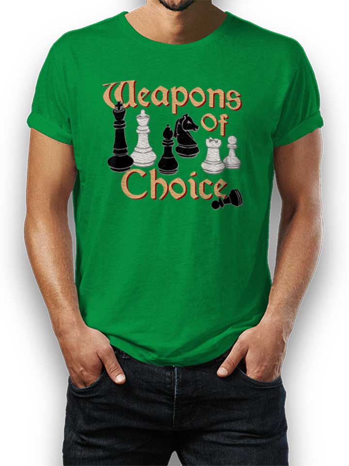 Chess Weapons Of Choice T-Shirt gruen L