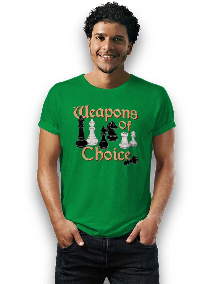 chess-weapons-of-choice-t-shirt gruen 2