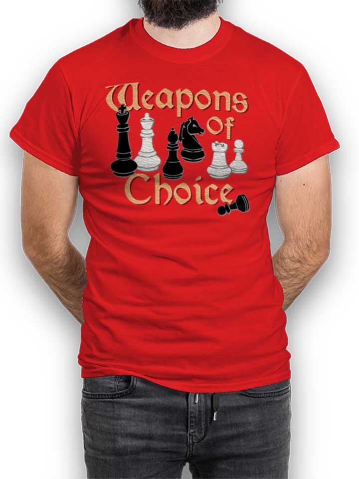 Chess Weapons Of Choice Camiseta rojo L