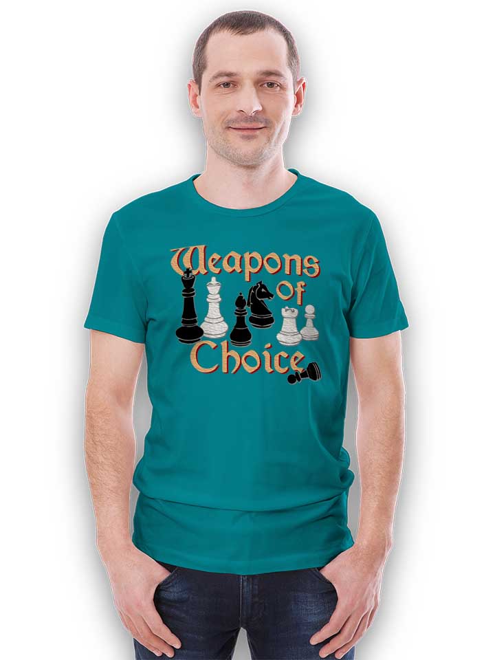 chess-weapons-of-choice-t-shirt tuerkis 2