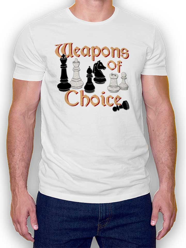 Chess Weapons Of Choice T-Shirt bianco L