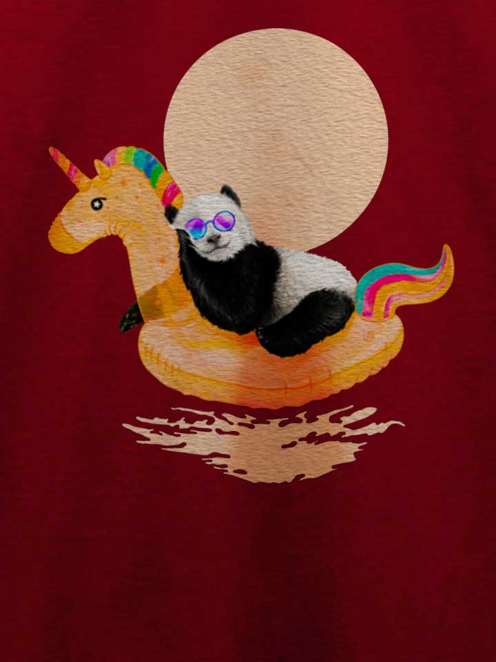 chillin-unicorn-panda-t-shirt bordeaux 4