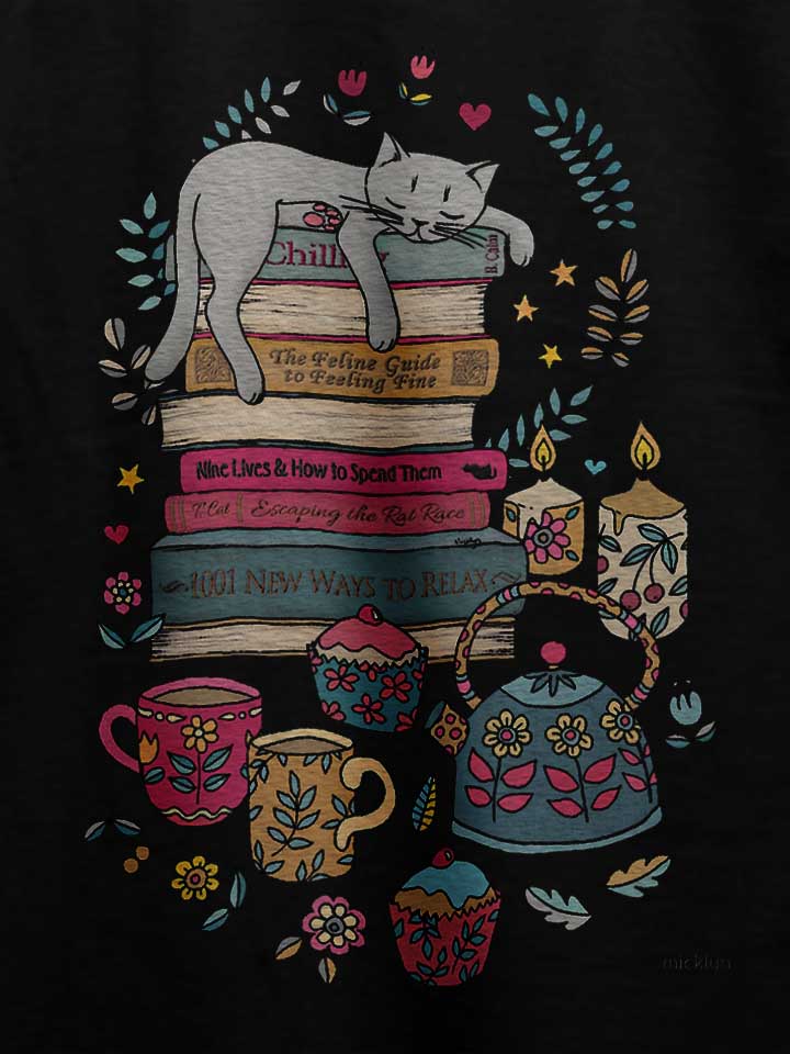 chilling-book-cat-02-t-shirt schwarz 4