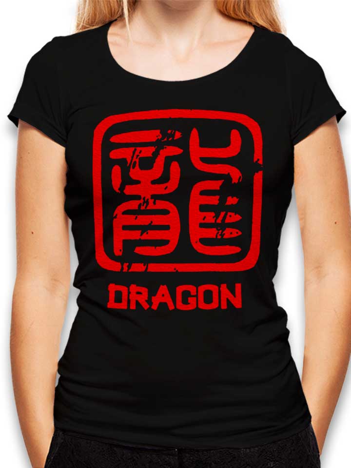 Chinese Signs Dragon Damen T-Shirt schwarz L