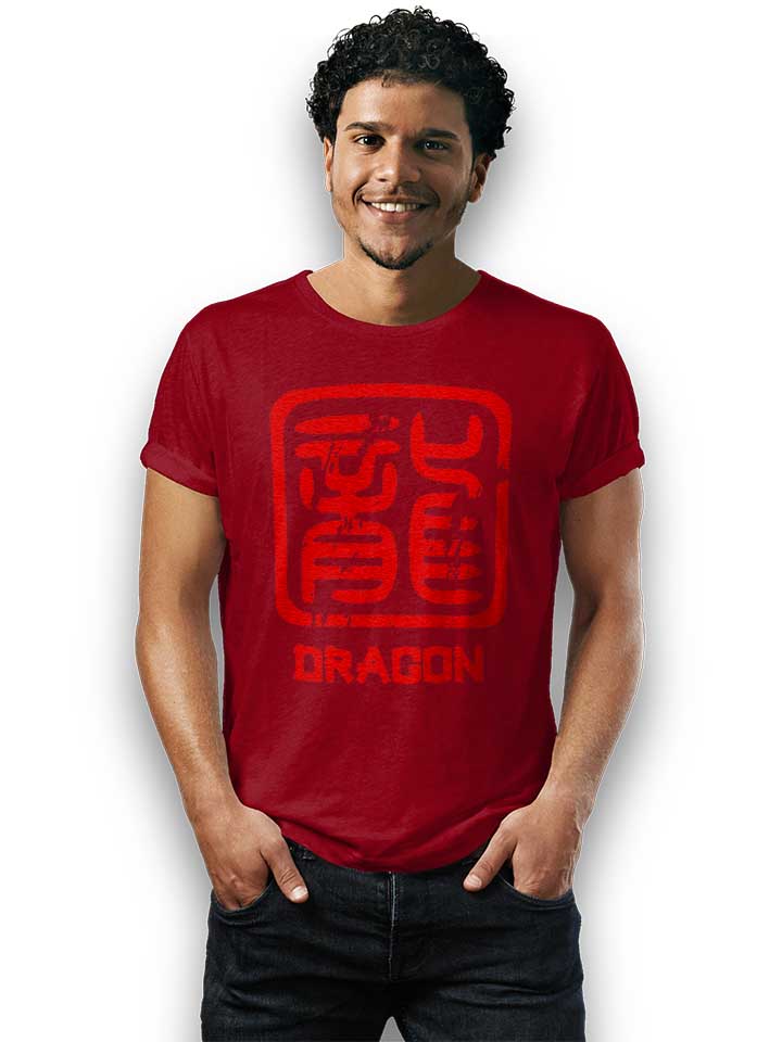 chinese-signs-dragon-t-shirt bordeaux 2
