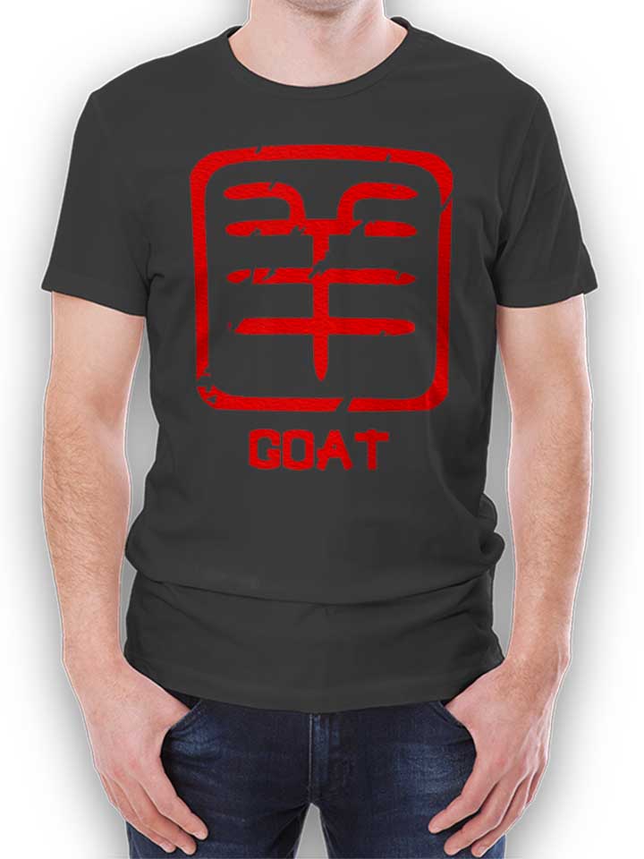 Chinese Signs Goat Camiseta gris-oscuro L