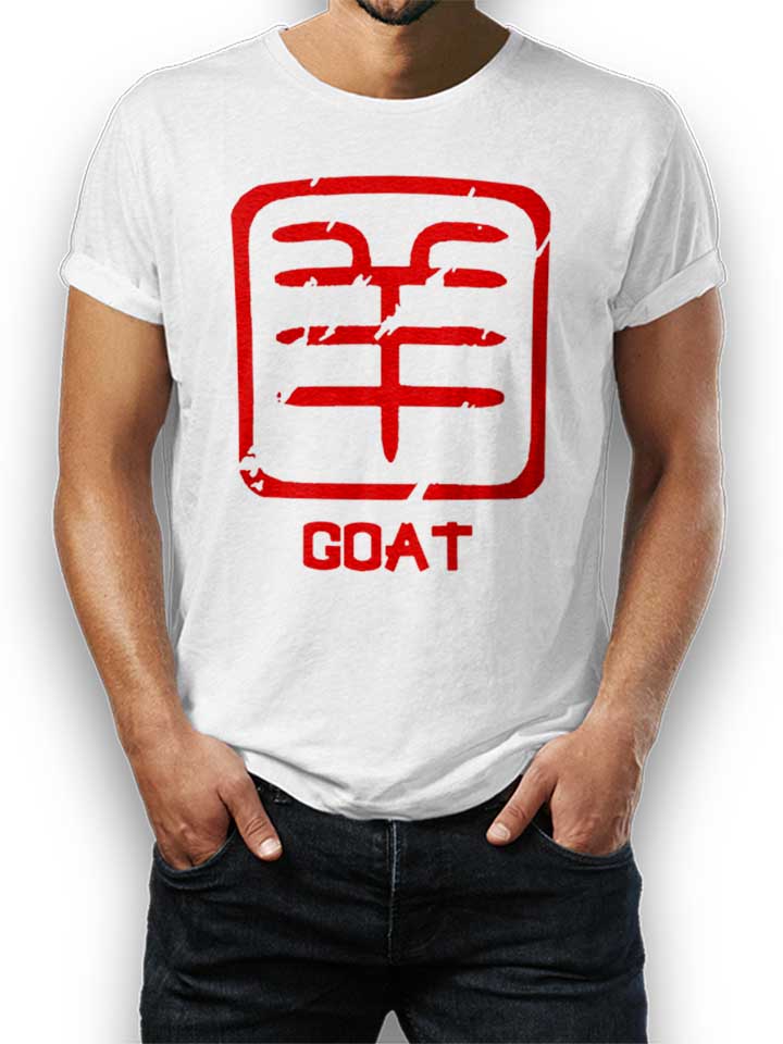 Chinese Signs Goat T-Shirt weiss L