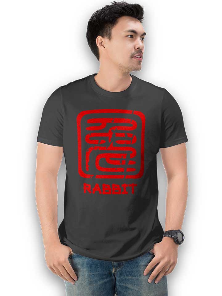 chinese-signs-rabbit-t-shirt dunkelgrau 2