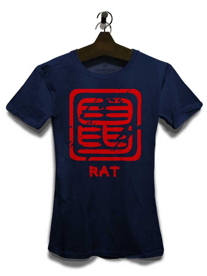 chinese-signs-rat-damen-t-shirt dunkelblau 3