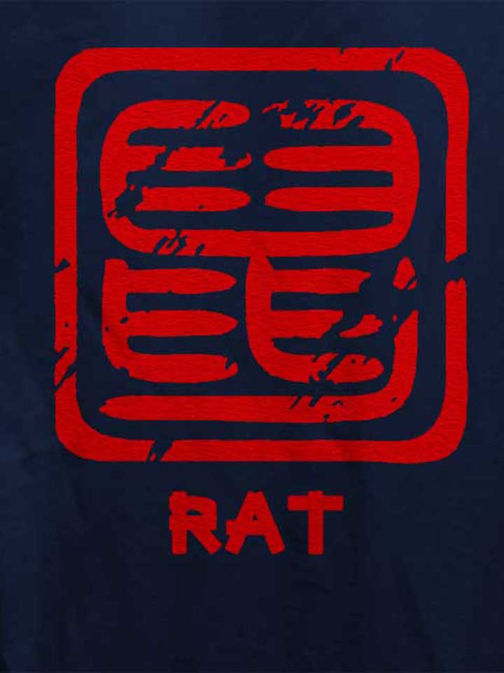 chinese-signs-rat-damen-t-shirt dunkelblau 4