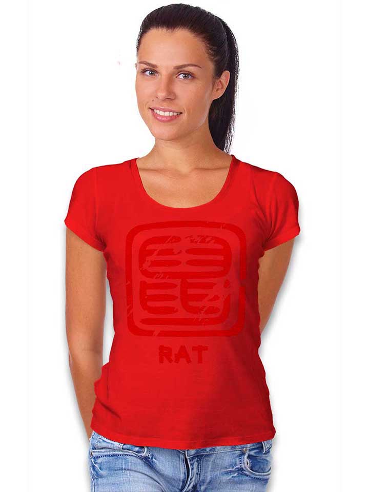 chinese-signs-rat-damen-t-shirt rot 2