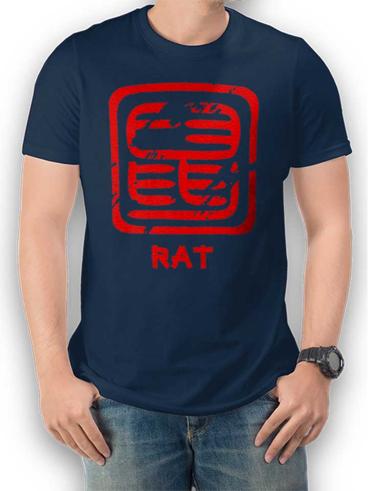 chinese-signs-rat-t-shirt dunkelblau 1