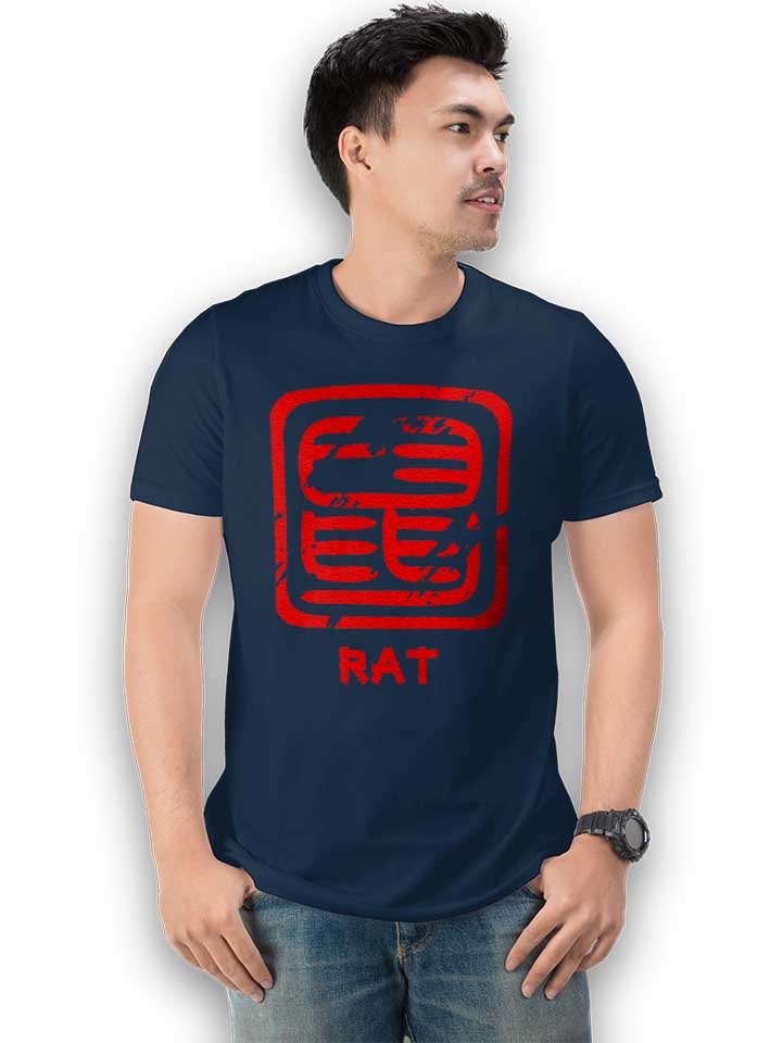 chinese-signs-rat-t-shirt dunkelblau 2