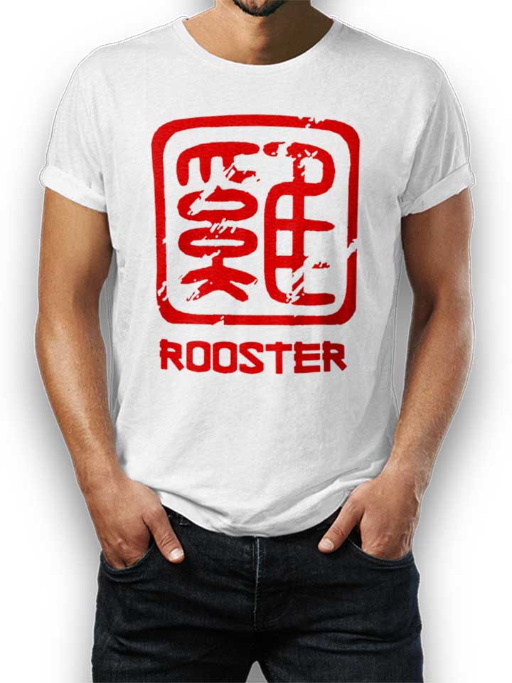 chinese-signs-rooster-t-shirt weiss 1