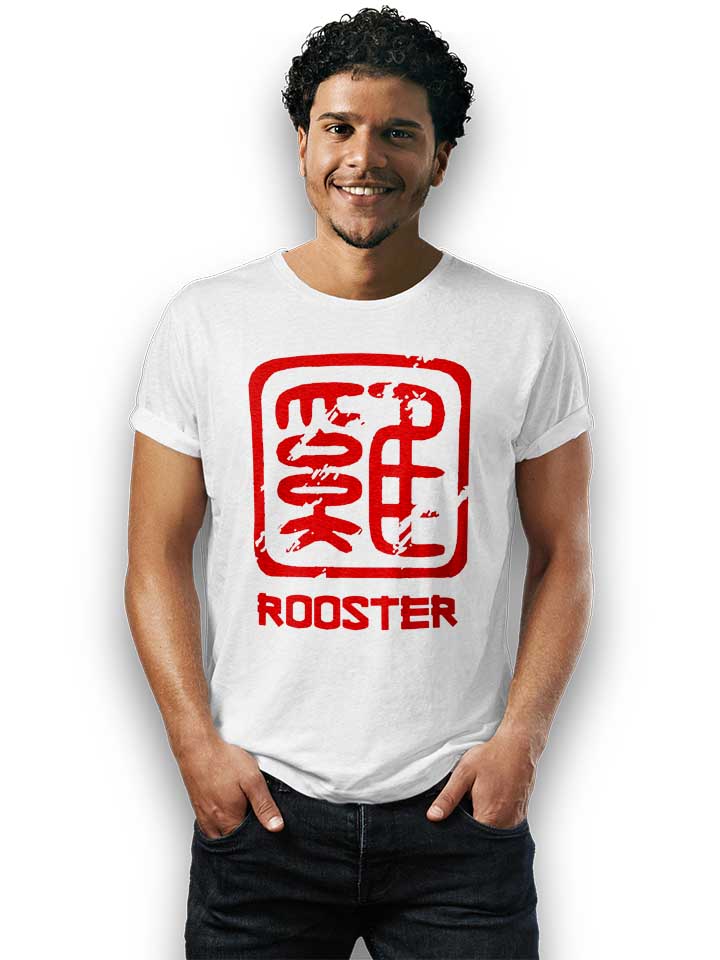 chinese-signs-rooster-t-shirt weiss 2