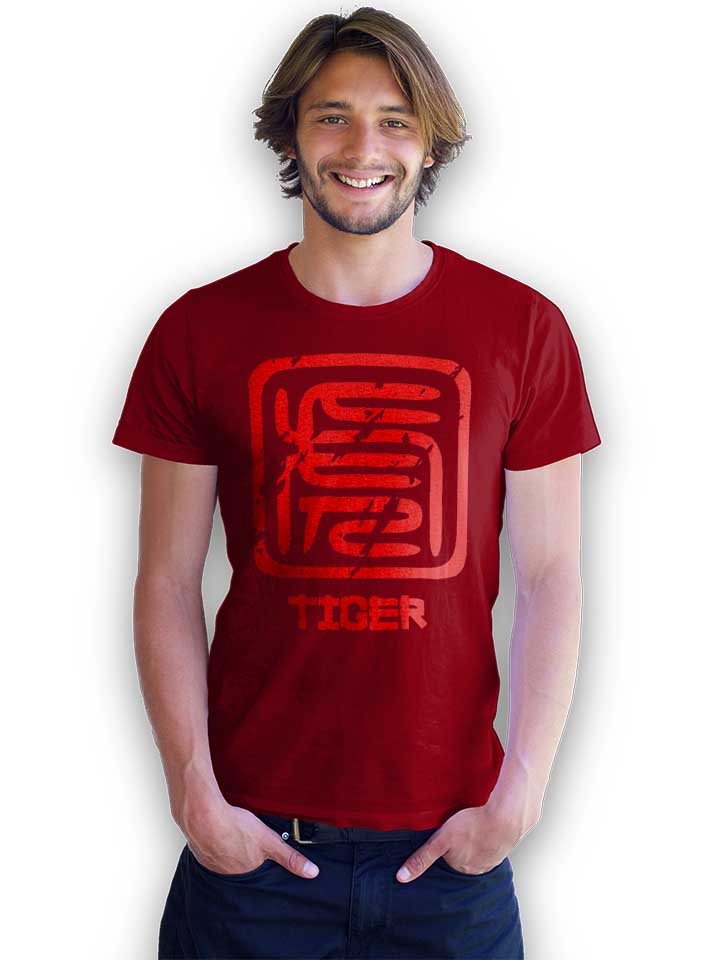 chinese-signs-tiger-t-shirt bordeaux 2