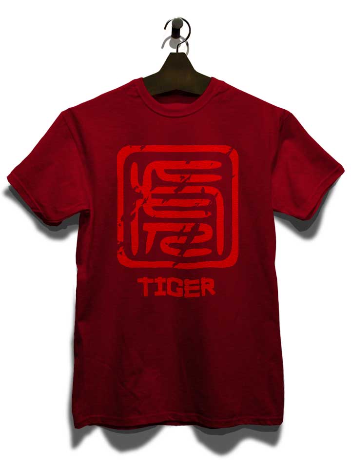 chinese-signs-tiger-t-shirt bordeaux 3