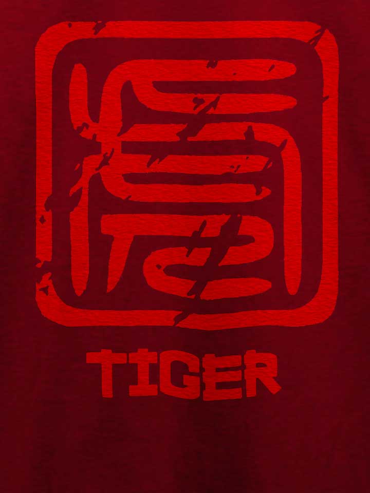 chinese-signs-tiger-t-shirt bordeaux 4