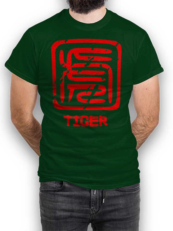 Chinese Signs Tiger T-Shirt dunkelgruen L